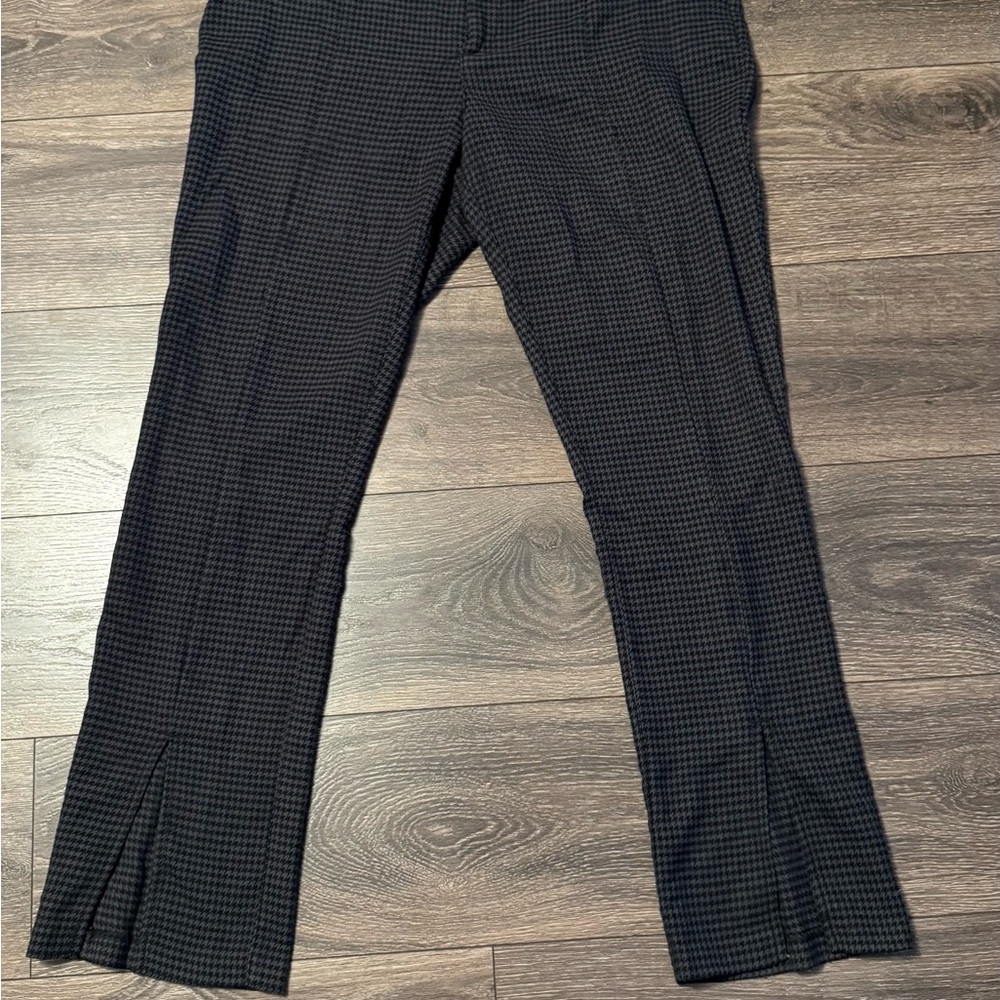 Abercrombie & Fitch Women's Black Checkered Trousers CURVE LOVE